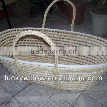 corn husk mose basket practical baby basket factory supply