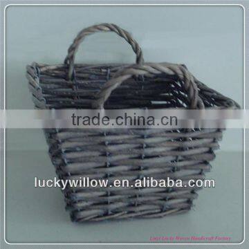 wholesale garden decorative small wicker antique flowerpot