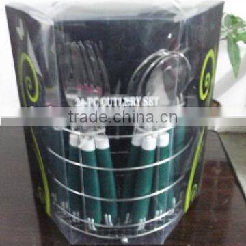 Stainless Steel Cutlery Set With Plastic Handle photo-2