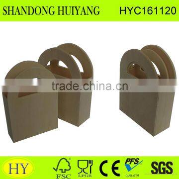 Home decoration natural wholesale wooden bucket