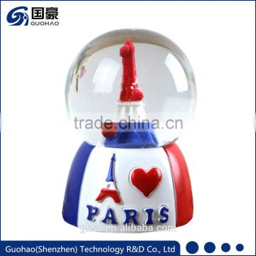 France Paris Eiffel Tower Water snow globe