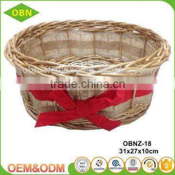 China Custom Decorative Fancy Christmas Empty Wicker Wholesale Spa Gift Baskets photo-2