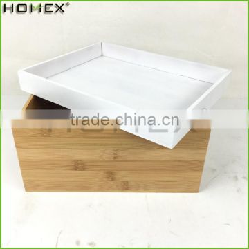 Bamboo stackable storage box storage units Homex BSCI/Factory