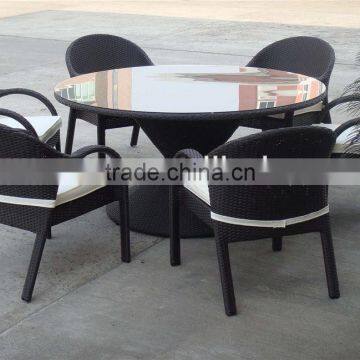 round table and chair set rattan dining set wicker