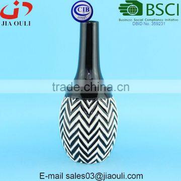 Decorative vases Glazed and wash Black/white Ceramic flower vases for home decor