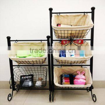 High Quality Metal Storage Holder Bedroom Kitchen Wire Storage Shelf photo-2