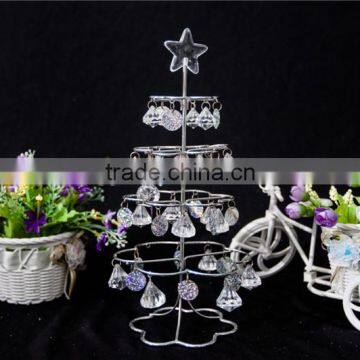 artificial clear Acrylic colorful diamond bead display table decorations