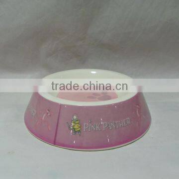 Pink Panther Ceramic Dog Bowl