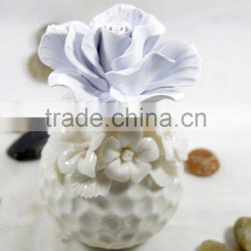 Handmade OEM Aroma Diffuser Bottle Aromatherapy Ceramic Flower Fragrance Diffuser photo-3
