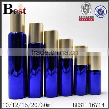 New Products Cost Price UV Light Blue 30ml Roll on Glass Bottle High Quality Fancy Tube Perfume Bottles Manufacture photo-3