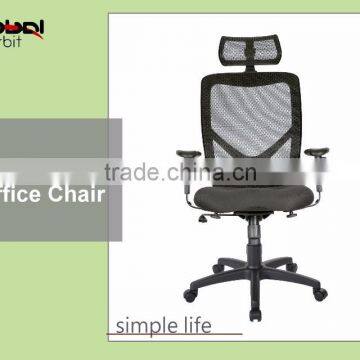 High Back Swivel Mobile Executive Chair Mesh Office Chairs With Headrest