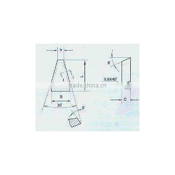 GB5245-85 And YS/T79-1994 Standard Welding Blade--For Finishing Lathe Tool and Ladder Threading Tool