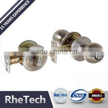 Stainless Steel Single Deadbolt Lock Keyed Alike Security Entry Round Knob Door Lock photo-2