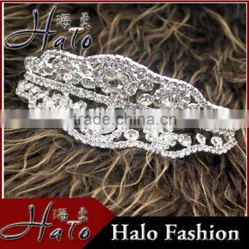 Fashion Rhinestone Crystal Clear Silver Wedding Hair Crown Tiaras Halo H172-064