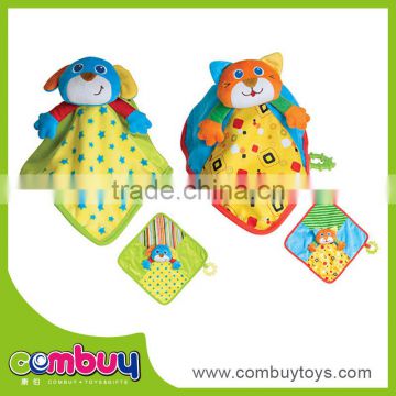 Baby funny cartoon animal slobber towel lovely bear plush toy