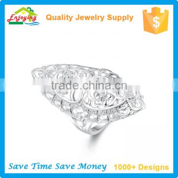 Latest Simple Fancy Ladies Gold Finger Big Gemstone Ring For Women