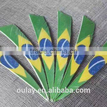 500PCS 3~5inch Customized Country Flags Arrow Vanes Fletchings For DIY Arrows photo-2