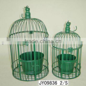 Metal cage planter with lock