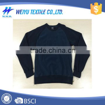 Wholesale custom leather mens plain long sleeve t shirt