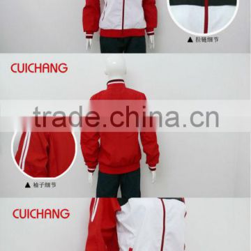 wholesale heat transfer/silk screen print polyester/cotton custom design fashion track suit YDWT-083