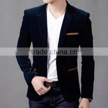 2016 latest design men's jacket with velvet