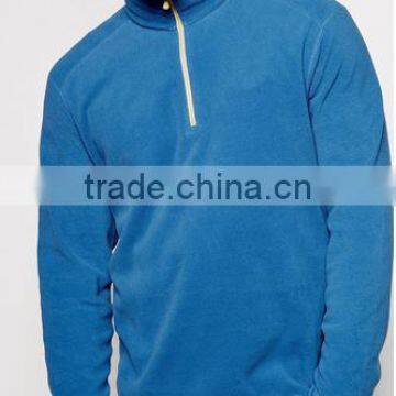 100% Polyester 1/4 Zip Fleece Funnel Neck Sweater