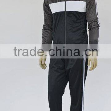 Factory OEM High quality sports sets polyester tricot set with rib on collar