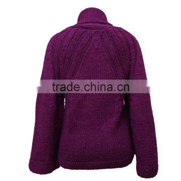 Open Front Women Cardigan, Thick Knitted Sweater Cardigan photo-2