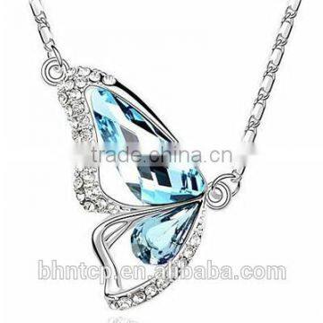 Jewelry Gift Fashionable Butterfly Style Crystal Diamond Necklace