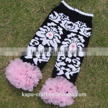 Wholesale Baby Chiffon Ruffle Leg Warmers Electric Leopard Printed Leg Warmers photo-3