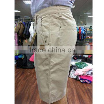 Factory Supply 100% Cotton Khaki Stock Lot Shorts photo-3