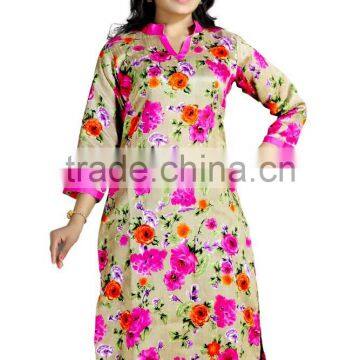 Jute Silk Digital Printed Glamour Styles Kurtis/fancy Kurti/kurta and Kurti photo-3