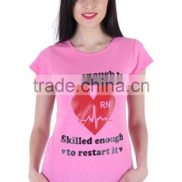 HAODUOYI Summer Woman Fashion O-neck T-shirts Street Style T-shirts Letter Print T-shirts for Wholesale photo-2