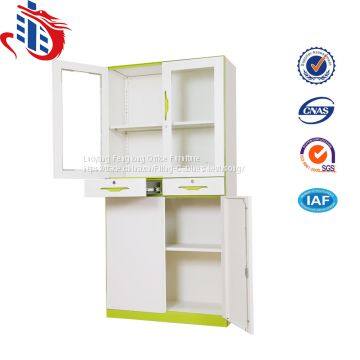 High Quality Glass Door Steel File Cabinet With Middle Drawers photo-4