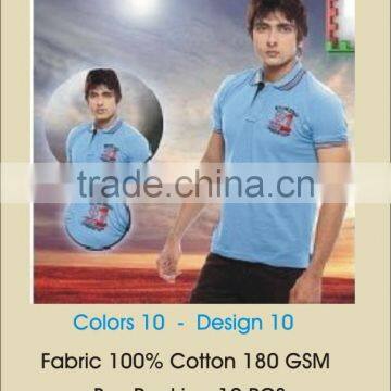 MEN POLO T-SHIRT EMBORIDRY DESIGN PRINTED IN 10 COLORS & 10 DESIGNS