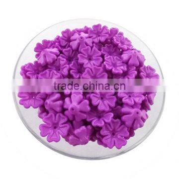 Custom Frosted Acrylic Flower Petal Beads Factory Wholesale Plastic Flower Petal Beads for Jewelry Accessories photo-6