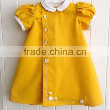 2017 New Summer Dress Cotton Kids formal Cotton Dresses Girls Ruffle Frock Designs