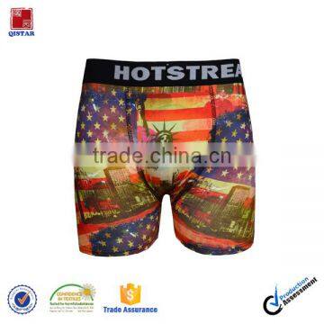 Wholesale Colorful Sublimation Printed Polyester Breathable Mens Underwear Boxer Shorts