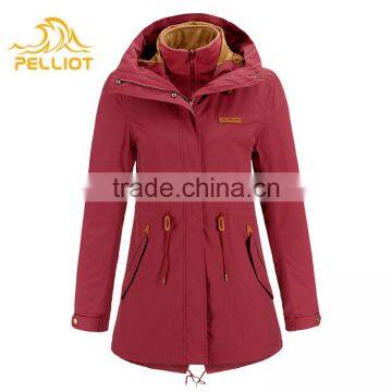 Factory Dirct 2017 women style outdoor waterproof and windproof jacket