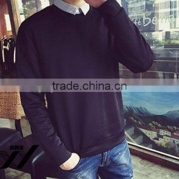 Men Blank Warehuse Space Cotton Simple Hoodies photo-3
