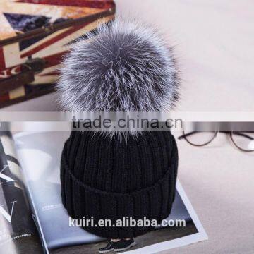 Unisex Soft Knitted Hat Raccoon Fur Ball Lady Skullies & Beanies Women Headgear Men Casual Cap Girl Bonnet Good Gifts photo-3