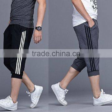 custom made cheap designer mans capri training pants men running sport pants