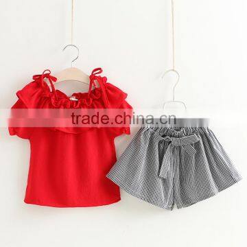 S80057B 2017 Summer Popular Casual Boutique Kids Girls Clothing Sets photo-5