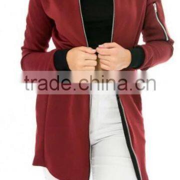 Runwaylover EY1022C OEM Service Factory Direct Geometric Pattern Winter Women Long Jacket Coat photo-5