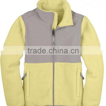 Custom logo womens micro polar fleece jacket