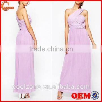 Latest One Shoulder Maxi Dress Design Women Plus Size Women Clothing Manufacturers