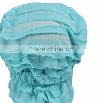 High Quality African New Fashion Sequins Velvet Turban Gele Muslim Headscarf With Beads in White photo-6