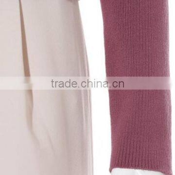 Popular V Neck Fitted Knit Pullover Mature Women in Tight Sweater With Knot photo-5