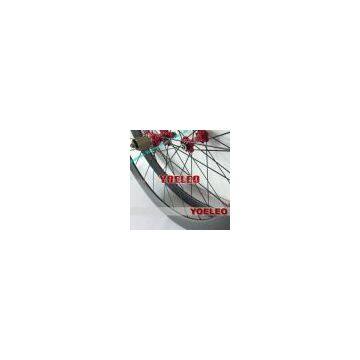 700C Carbon Wheels Tubular 50MM Black Spokes Red Hubs 3K Matt photo-3