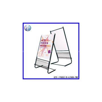 portable iron steel floor display advertising equipment poster frame stand